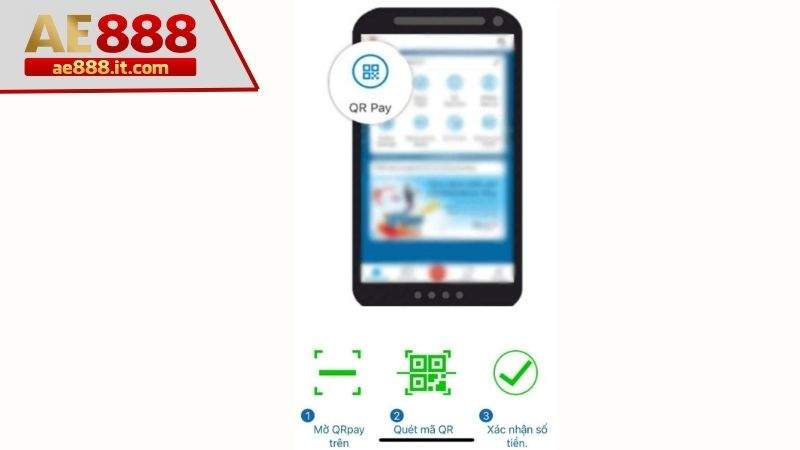 Thực hiện quét mã QR trên ứng dụng ngân hàng của bạn